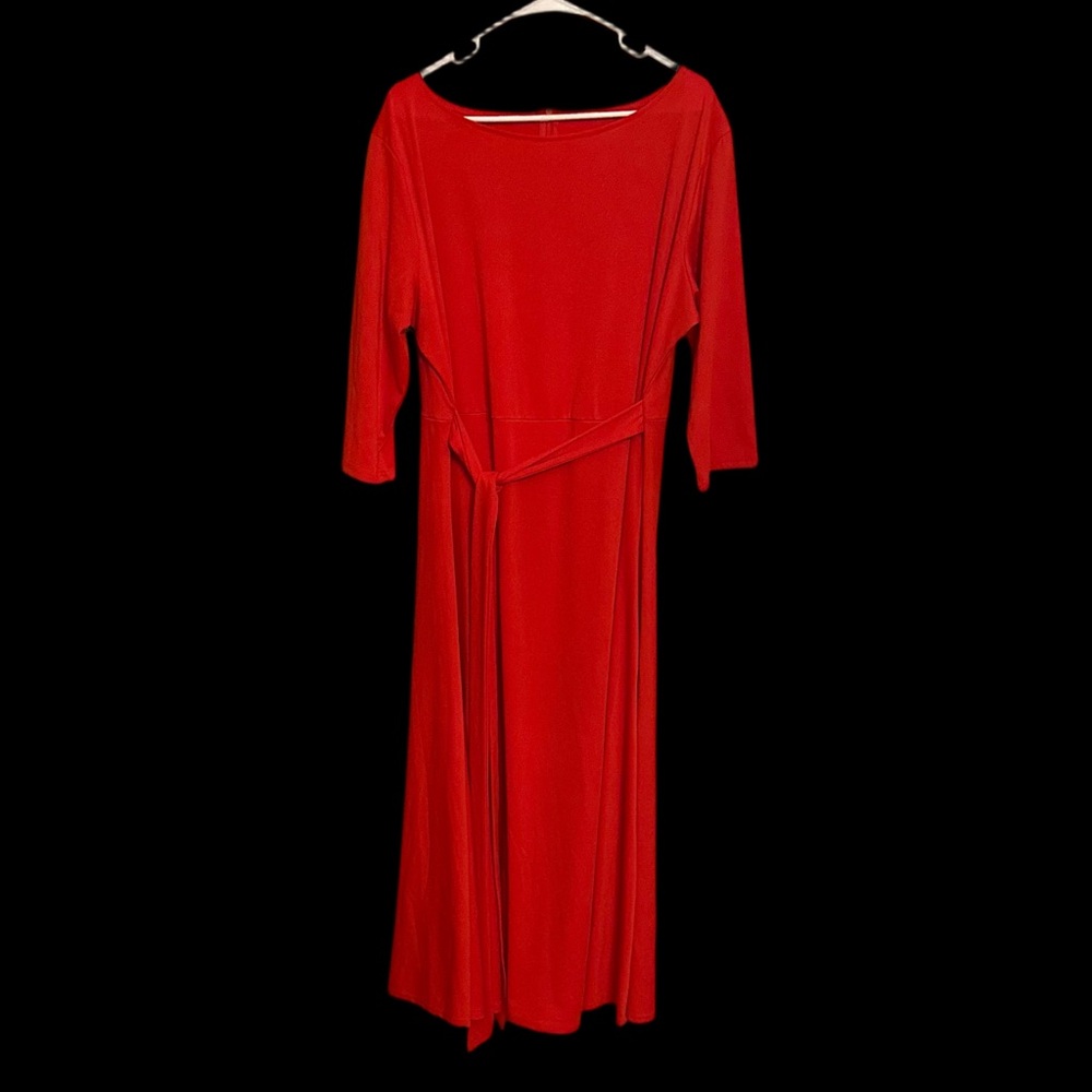Elegant Red Long Sleeve Dress